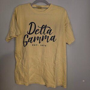 Delta Gamma Yellow Comfort Colors T Shirt - Medium